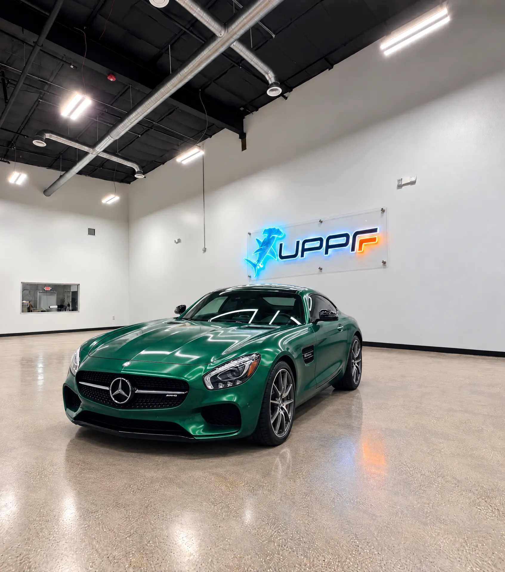 Ceramic tint and PPF finish on a sports car
